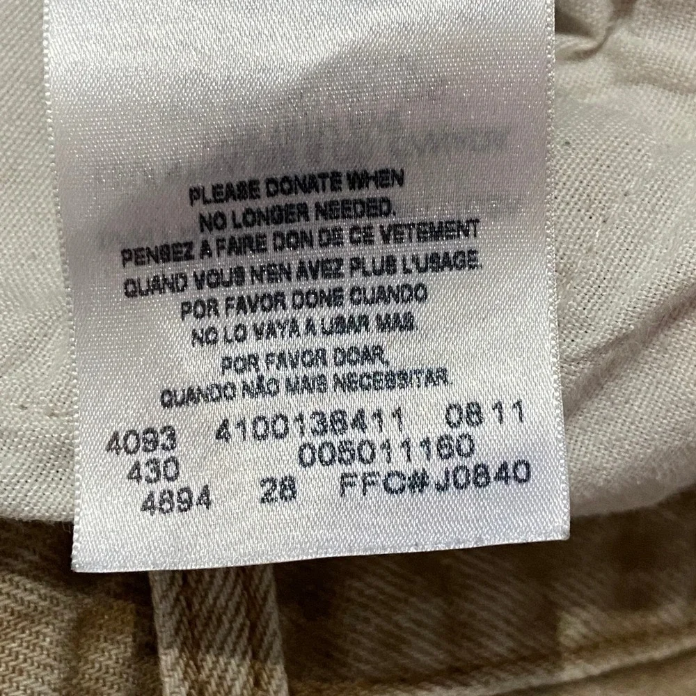 Levis 501 Original Fit Tan Khaki Denim Jeans Mens 44x32 button fly straight leg